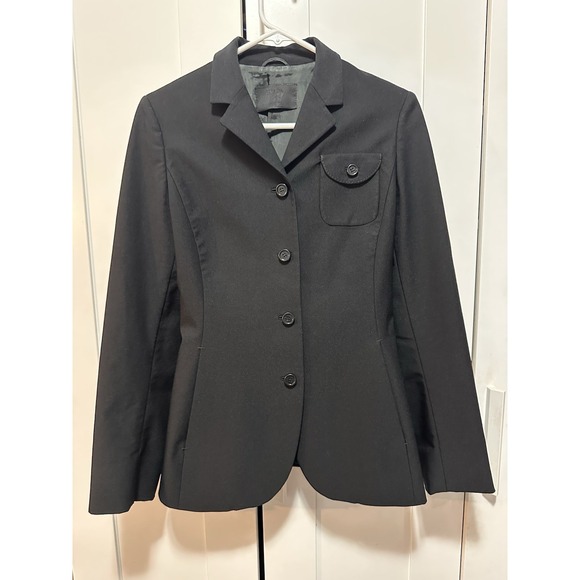Prada Black Blazer Coat Jacket Size 44 - Picture 1 of 12